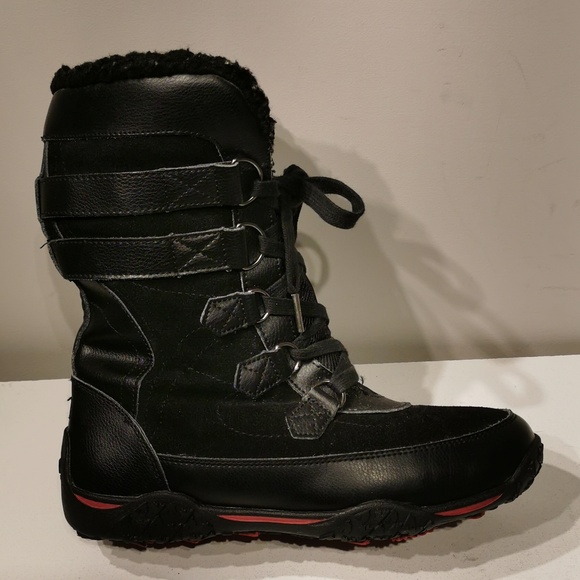 Pajar Canada Adventure Tall Lace Waterproof Winter Boots Black - Picture 3 of 11